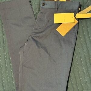 Zara Gray Dress Pants with Flat Front Design